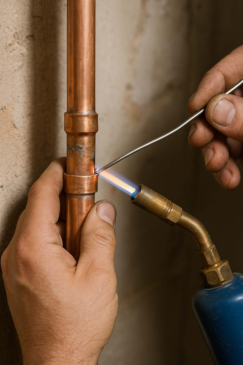 Wasserrohr Kupfer reparieren