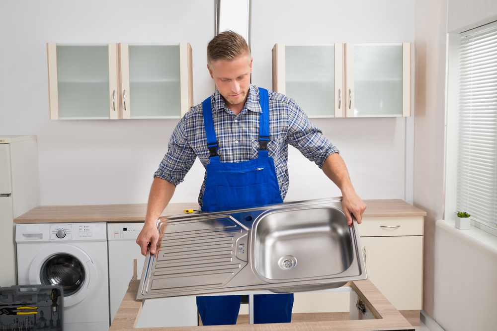 spüle in küche einbauen