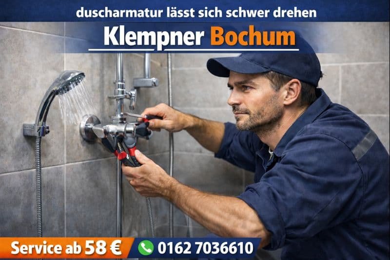 duscharmatur lässt sich schwer drehen