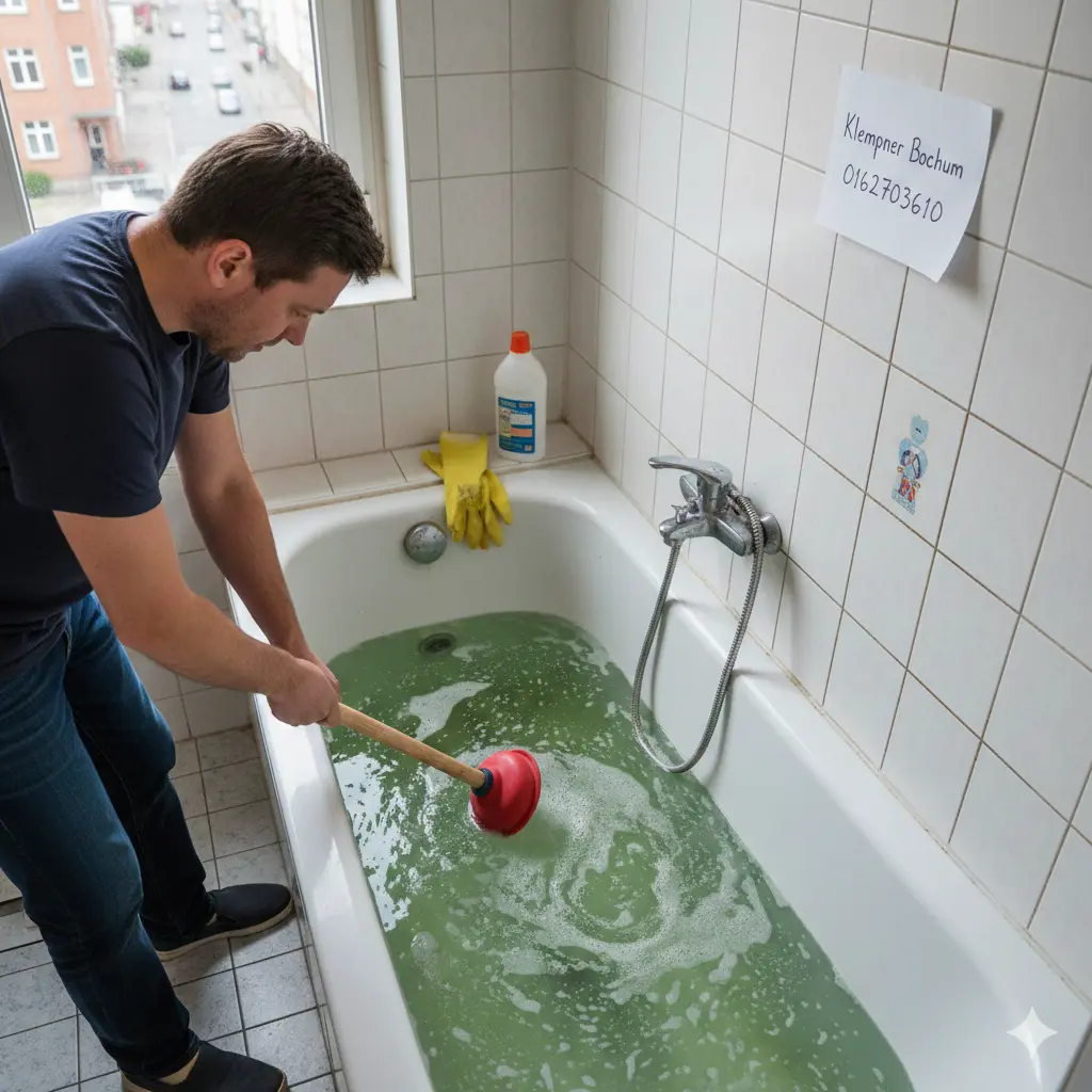 Warum das Wasser in der badewanne verstopft pümpel hilft nicht