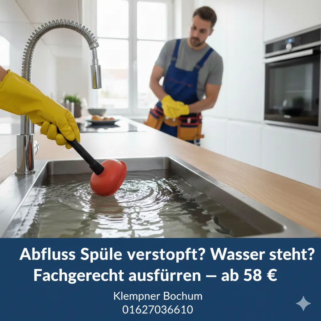 abfluss spüle verstopft wasser steht