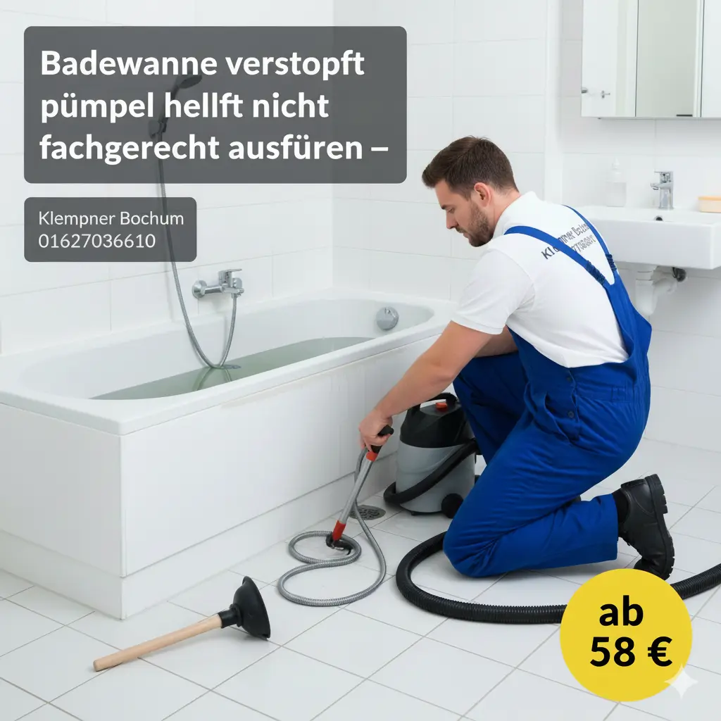 badewanne verstopft pümpel hilft nicht