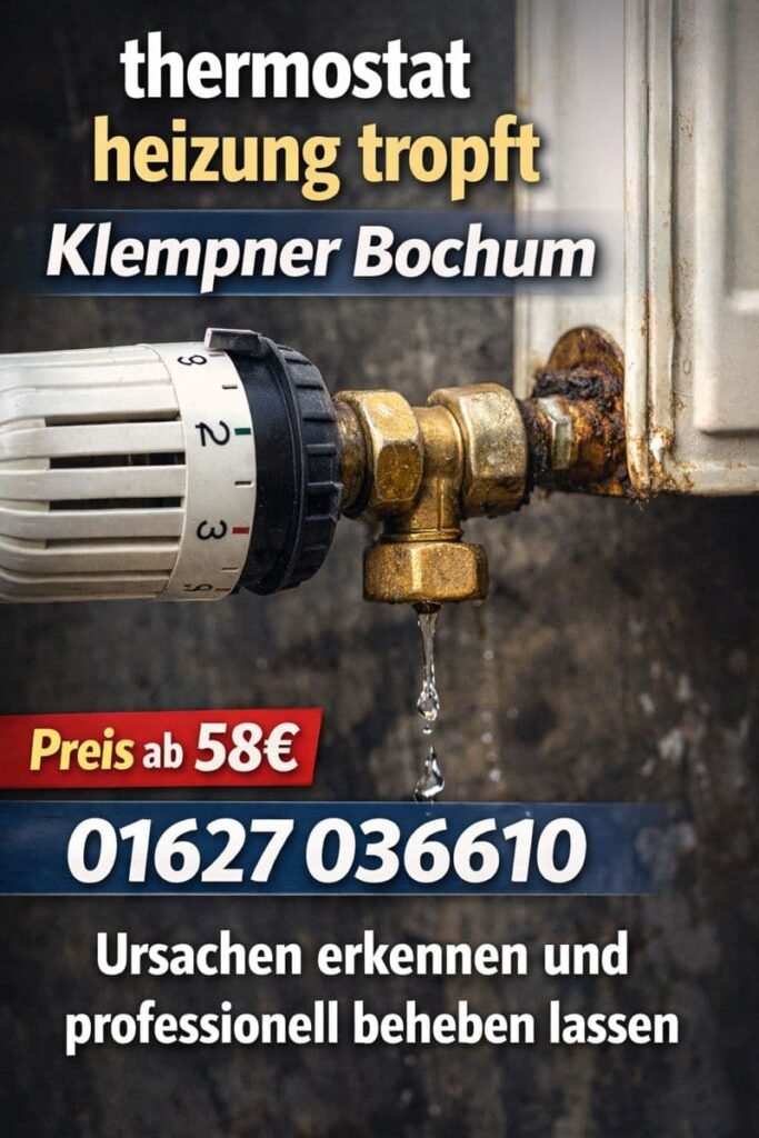 thermostat heizung tropft